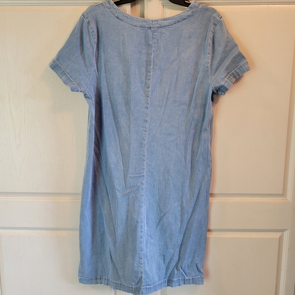 Westport Embroidered Denim Short Sleeve Dress - Picture 3 of 6